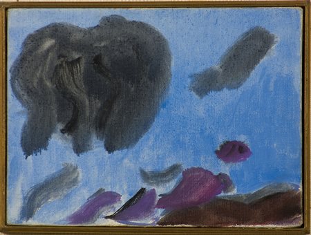 Virgilio Guidi (1891-1984) Senza titolo Olio su tela cm 16x22 Firma sul retro...