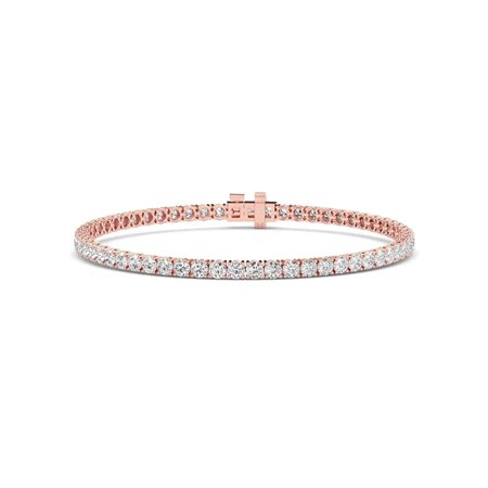 BRACCIALE TENNIS IN ORO ROSA 14K CON DIAMANTI LAB GROWN 2.00 CT - DOC-0030635-0139