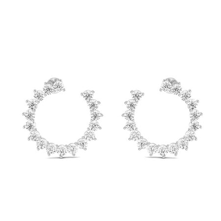 ORECCHINI PENDENTI IN ORO BIANCO 14K CON DIAMANTI CREATI IN LABORATORIO DA 7,55 CT TOTALE - DOC-0011782-0005