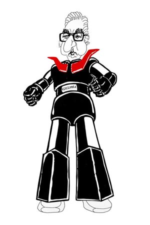 "Kozzinga, Francesco Cossiga" sagoma a colori (h cm 150)