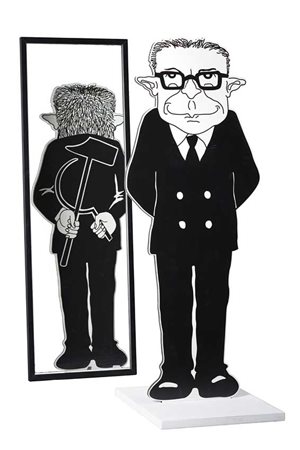 Presidenti "Giulio Andreotti" installazione composta da una sagoma decorata...