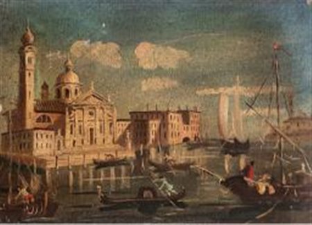 ANONIMO Anonimo (An) Venezia, Chiesa della Salute Olio su tela 25,00x35,00...
