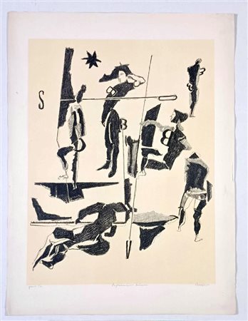 PIRANDELLO FAUSTO Roma (Roma) 1899 Programmazione balneare Litografia su...