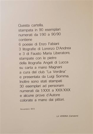 LIBERATORE FAUSTO MARIA Lucca (Lu) 1922 Sardegna 1973 Cartella con 6...