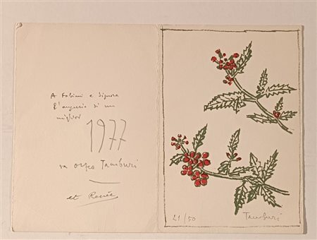 TAMBURI ORFEO Jesi (An) 1910 Senza Titolo 1977 Disegno su cartoncino...