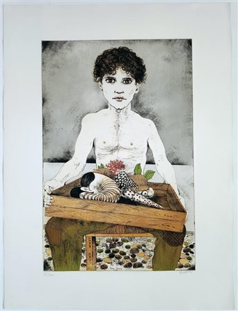 CARUSO BRUNO Palermo (Pa) 1927 Senza Titolo Acquaforte, acquatinta su carta...