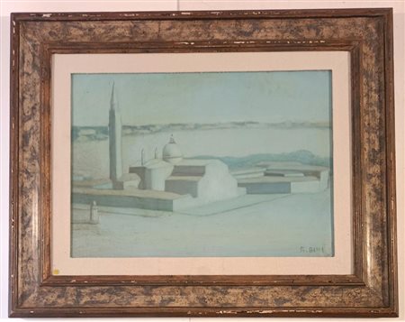 BINI ANTONIO Firenze (Fi) 1929 Venezia Olio su tela 50,00x70,00 Firmato in...