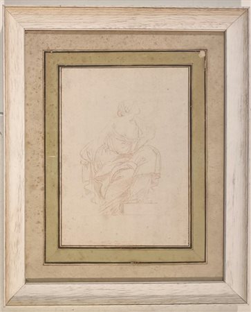 ANONIMO Anonimo (An) Figura di donna Sanguigna su carta (disegno antico)...