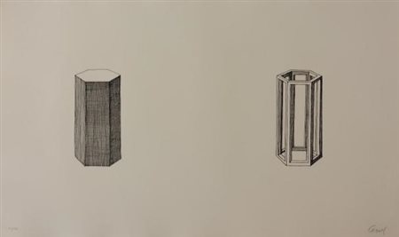 CEROLI MARIO Castel Frentano (Ch) 1938 Senza Titolo Puntasecca su carta es...