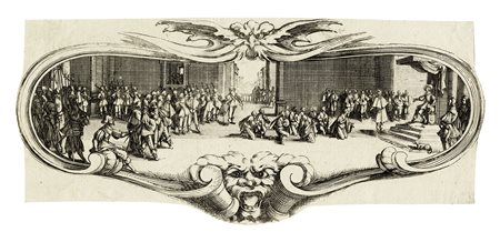 Jacques Callot, Le Bénédicité (La Sainte Famille à table). 1628 ca. [IV/4]....