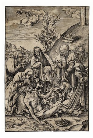 Lucas Cranach (il Vecchio), La lamentazione. 1509. Xilografia. mm 248x167....