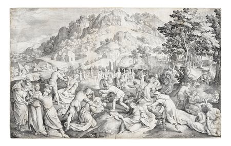 Nicolaes De Bruyn, Il massacro degli innocenti. 1612. Bulino. mm 425x680....