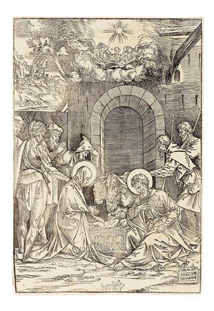 Francesco De Nanto (o Denanto), Adorazione dei pastori. 1520-1525 [tiratura...