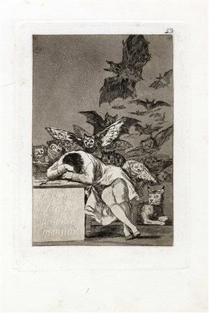 Francisco Goya y Lucientes, El sueño de la razón produce monstruos. 1798-1799...
