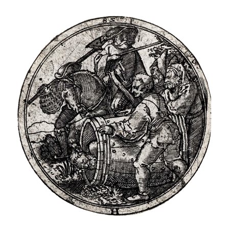 Monogrammista H, Attilio Regolo. 1528. Acquaforte su lastra in ferro. Ø mm...