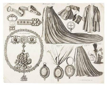 Wenzel Hollar, Ordine della Giarrettiera. London: Printed by J. Macock, for...