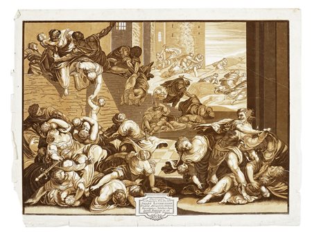 John Baptist Jackson, Il massacro degli Innocenti. 1739. Xilografia. mm...