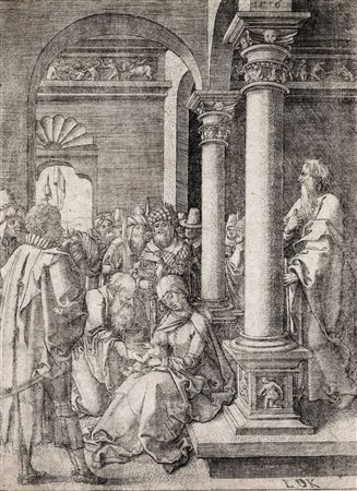 Ludwig Krug, Adorazione dei Magi. 1516. Bulino. mm 163x121. Bartsch, VIII, 2....