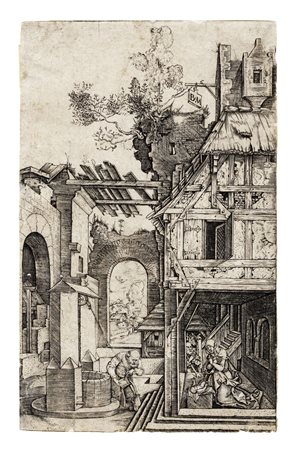 Benedetto Montagna, Natività. 1504-1520. Bulino. mm 185x116. Bartsch, VII, 2...