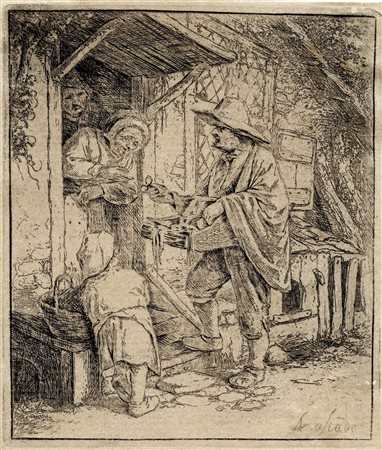 Adriaen (van) Ostade, Il venditore di occhiali. 1646 ca. [tiratura XVIII...
