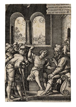 Georg Pencz, Giuseppe narra i suoi sogni al padre e ai fratelli. 1544 Bulino....