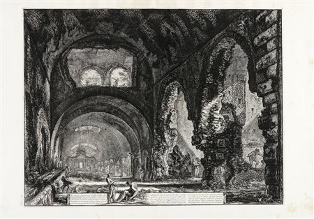 Giovanni Battista Piranesi, Veduta interna della Villa di Mecenate. 1764...
