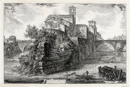 Giovanni Battista Piranesi, Veduta dell'Isola Tiberina. 1775 [I/3, I edizione...