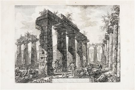 Giovanni Battista Piranesi, A Vue des restes du Pronaos de l'édifice, que...