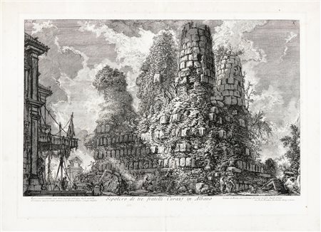 Giovanni Battista Piranesi, Sepolcro de' tre fratelli Curazj in Albano. 1756...