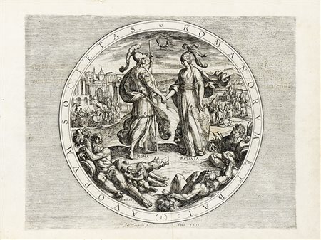 Antonio Tempesta, Avorum Societas Romanorum et Batavorum. 1611. Album in...