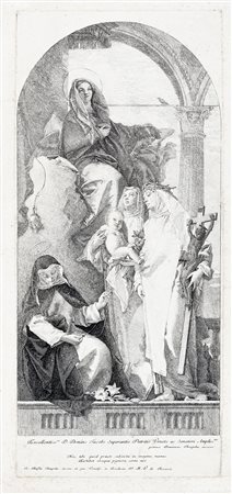 Giandomenico Tiepolo, Apparizione della Vergine alle sante Agnese da...