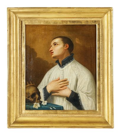 Filippo Pedrini [attribuito a], San Luigi Gonzaga in preghiera davanti al...