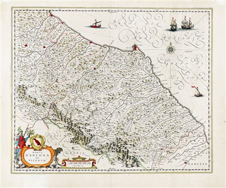 Johannes Blaeu, Marca d'Ancona olim Picenum. Amsterdam: Joan Blaeu, post...