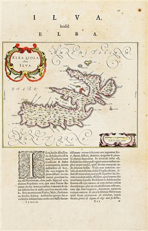Willem Janszoon Blaeu, Elba Isola / olim / Ilva. Amsterdam: Joan Blaeu, 1662....