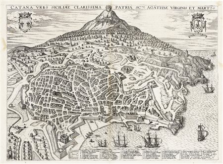 Georg Braun Frans Hogenberg, Catana urbs Siciliae clarissima Patria Sc.te...