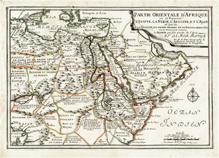 Nicolas De Fer, Partie Orientale d'Afrique ou se trouvent l'Egypt, la Nubie,...