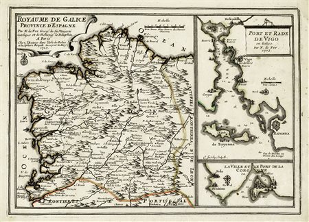 Nicolas De Fer, Royaume de Galice Province d'Espagne / Port et rade de Vigo...