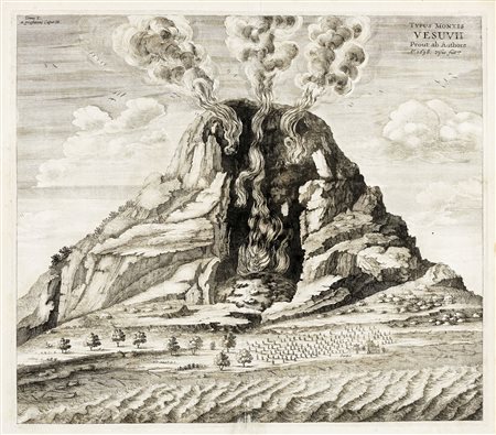 Athanasius Kircher, Typus Montis Vesuvii Prout ab Authore A.° 1638 visus...