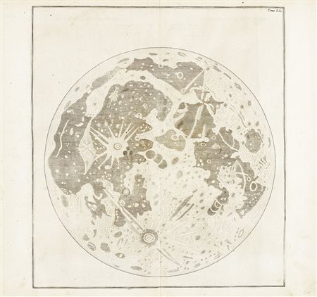 Athanasius Kircher, Superficie della luna. Amsterodami: typis Joannis...