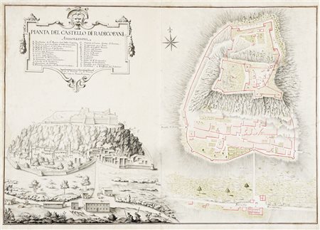Francesco Maillard [attribuito a], Pianta del castello di Radicofani. 1750...