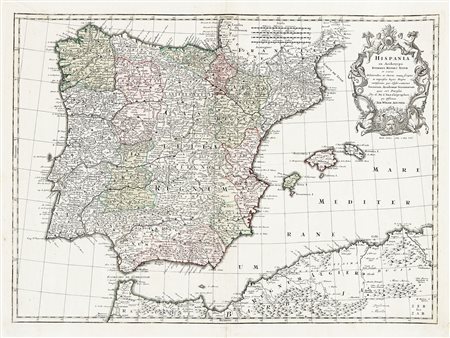 Georg Matthäus Seutter Guillaume De L'Isle, Hispania ex Archetypo Roderici...