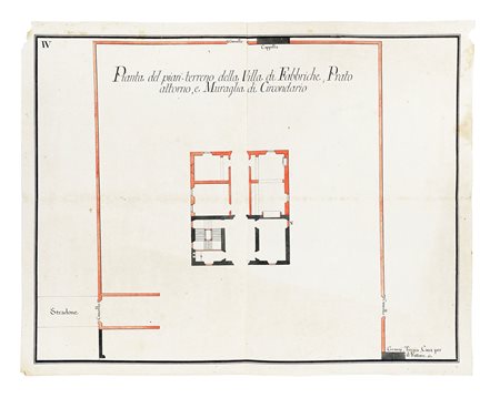 Luigi Tortori, Sei tavole relative al rifacimento della Villa di Fabbriche a...