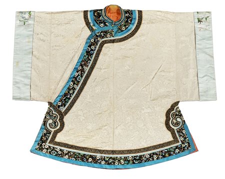 Cina, dinastia Qing, Qipao estivo in seta. 1880-1910. Qipao tradizionale...