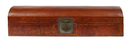 Cina, dinastia Qing, Scrigno portadocumenti. 1900-1912 ca. Scrigno in legno...