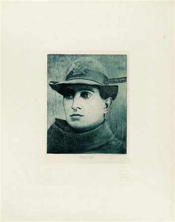 Luigi Bonazza, Lotto composto di 2 incisioni. 1916-19. 1) Cesare Battisti....