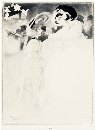 Edgar Chahine, Lotto composto di 4 incisioni. 1903. Raccolta di 4 acqueforti...
