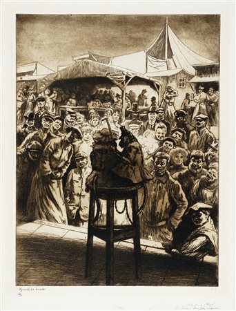 Edgar Chahine, Lotto composto di 4 incisioni. 1909. Raccolta di 4 splendide...