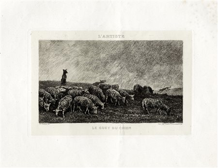 Charles François Daubigny, Le guet du chien (La guardia del cane). 1850-60....