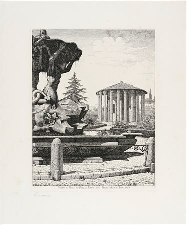Laurenzio Laurenzi, Lotto composto di 3 incisioni su Roma. 1933-34. 1) Tempi...
