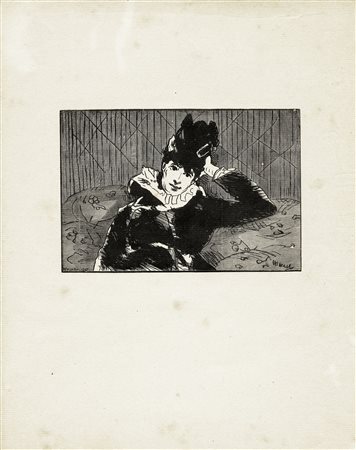Edouard Manet, La Parisienne. 1874-1910. Xilografia su carta vergellata con...